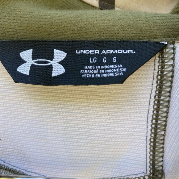 Under Armour Tactical Combat Shirt Men's Large Patch Sleeve 1/4 Zip Green/Camo - Picture 6 of 10